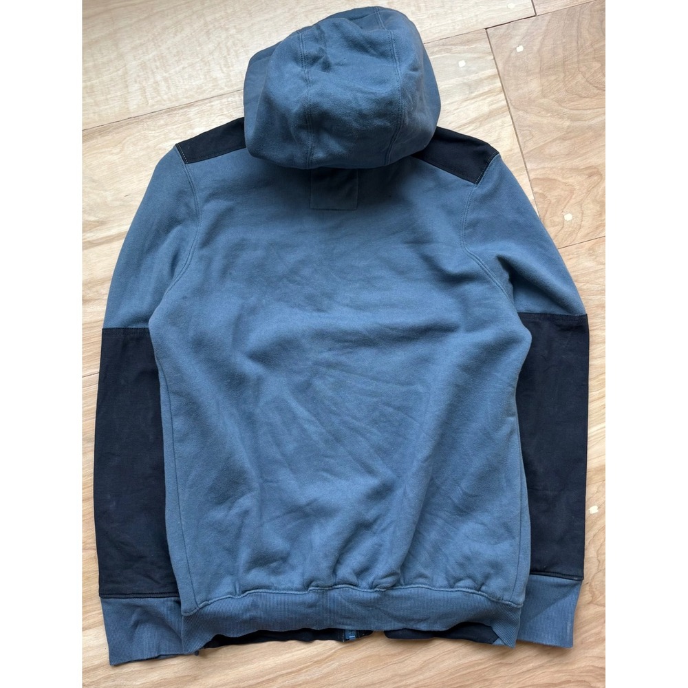 Dovetail Workwear Rugged Hoodie Blue Black Colorblock Full Zip Sweatshirt Small - Picture 9 of 9